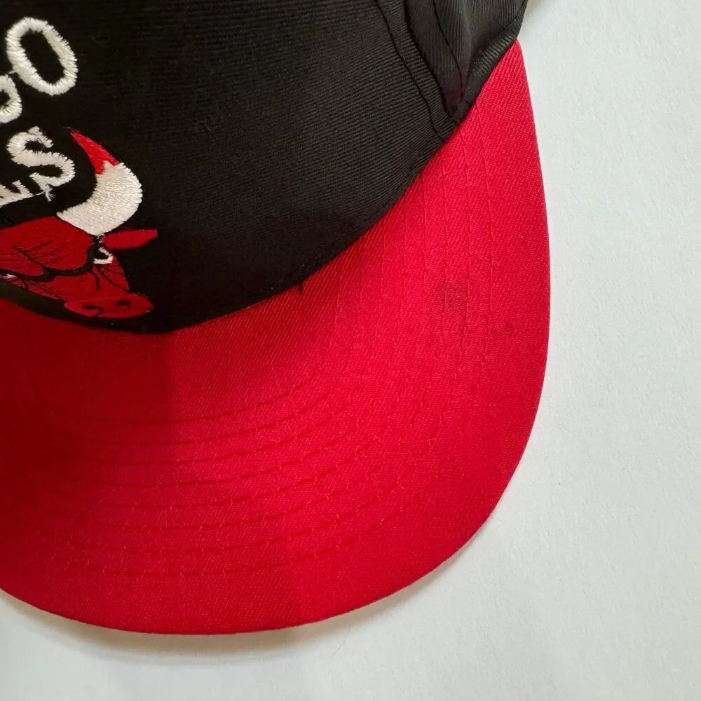 90s Vintage Chicago Bulls NBA Basketball Logo 7 Snapback Hat Cap